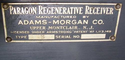 Paragon RA Special; Adams-Morgan Co. (ID = 1059954) mod-pre26