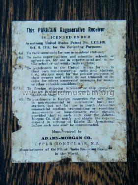 Paragon RB-2A ; Adams-Morgan Co. (ID = 829136) Radio