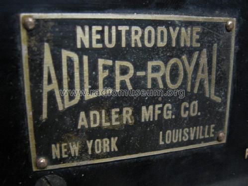 Phonograph Panel ; Adler-Royal, Adler (ID = 1506764) Radio