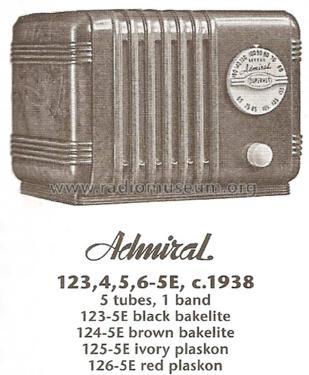 125-5E Junior ; Admiral brand (ID = 1682825) Radio