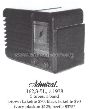 Aeroscope 162-5L ; Admiral brand (ID = 1384441) Radio