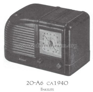 20-A6 ; Admiral brand (ID = 1469515) Radio