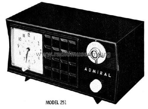 251 Ch= 4M2; Admiral brand (ID = 691133) Radio