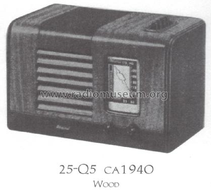 25-Q5 ; Admiral brand (ID = 1469526) Radio