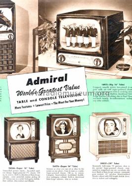 26X76 Ch= 24D1; Admiral brand (ID = 1100950) Televisore