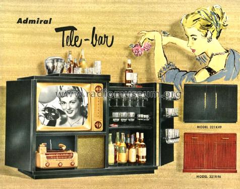 321K47 Tele-Bar Ch= 21L1 & 3C1; Admiral brand (ID = 1349686) Fernseh-R
