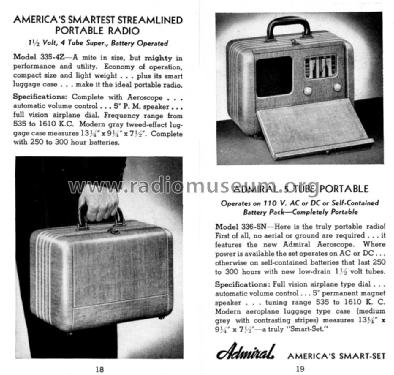 335-4Z ; Admiral brand (ID = 1097887) Radio