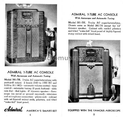 380 Ch = 7H; Admiral brand (ID = 1095301) Radio