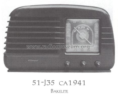 51-J35 ; Admiral brand (ID = 1469534) Radio