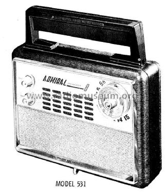 Transistor 8 Dual Speakers Sound All Around 531 ; Admiral brand (ID = 645421) Radio