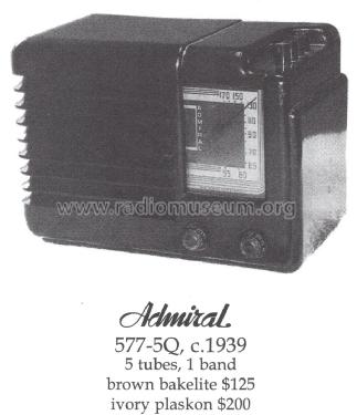 577-5Q ; Admiral brand (ID = 1384459) Radio