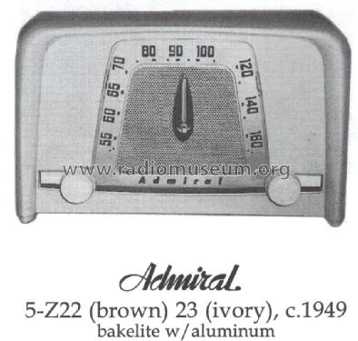 5Z23 Ch= 5Z2; Admiral brand (ID = 1384398) Radio