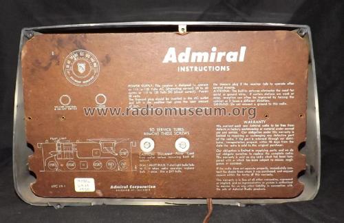 6A23 Ch= 6A2; Admiral brand (ID = 2176028) Radio