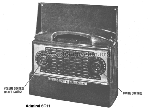 6C11 Ch= 6C1; Admiral brand (ID = 1454941) Radio