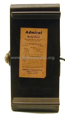 6C22 Ch= 6C2; Admiral brand (ID = 336296) Radio
