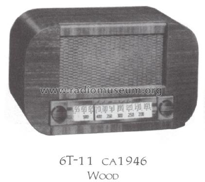 6T11 Ch= 5B1; Admiral brand (ID = 1467810) Radio