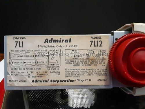 Transistor Roto-Scope Antenna 7L12 ; Admiral brand (ID = 2640108) Radio