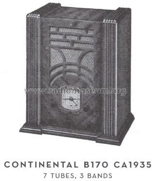 Continental B170 ; Admiral brand (ID = 1600615) Radio