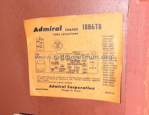 C21G12, C21G12B Ch= 18B6CB, B, TB; Admiral brand (ID = 3175152) Televisión
