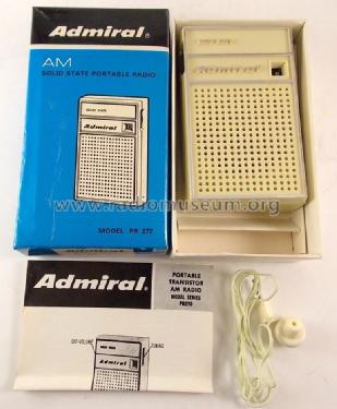 PR 277 Ch= 6T5; Admiral brand (ID = 1706831) Radio