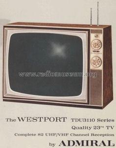 The Westport TDU3110 Series; Admiral brand (ID = 675578) Télévision