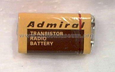 Transistor Radio Battery ; Admiral brand (ID = 1494557) Power-S