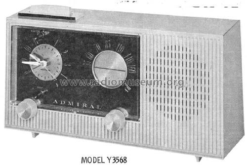 Y3554 Clock Radio Ch= 5D6E; Admiral brand (ID = 483330) Radio