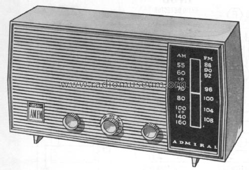 Y3597N Ch= 6A4N; Admiral brand (ID = 1573903) Radio