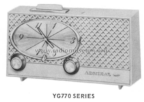 YG777 Ch= 5D6E; Admiral brand (ID = 1544701) Radio