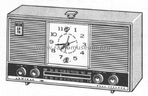 YHC621 'Concerto' Clock Radio Ch= 6M4A; Admiral brand (ID = 1565686) Radio