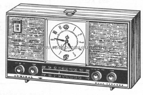 YHC631 'Caprice' Clock Radio Ch= 6M4A; Admiral brand (ID = 1565697) Radio