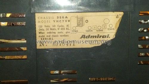 YHC799 Ch= 5E6A; Admiral brand (ID = 1448158) Radio