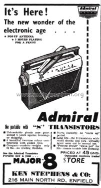 Transistor 8 8K2; Admiral of Australia (ID = 2945795) Radio