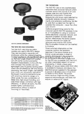 Three Way Speaker System ADS 910; ADS, Analog & (ID = 1958222) Speaker-P