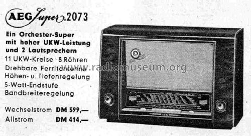 2073GWU; AEG Radios Allg. (ID = 675468) Radio