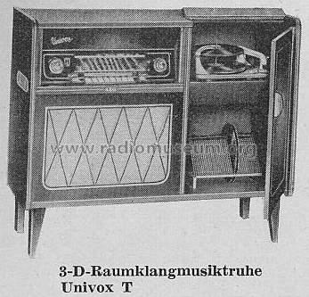 3-D-Raumklangmusiktruhe Univox T; AEG Radios Allg. (ID = 220455) Radio
