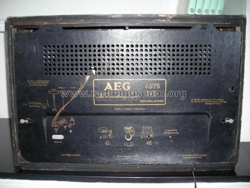 4075WD; AEG Radios Allg. (ID = 327404) Radio