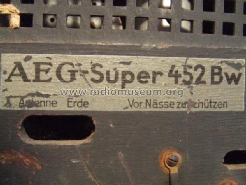 452Bw; AEG Radios Allg. (ID = 574325) Radio