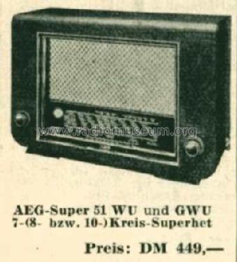 51GWU; AEG Radios Allg. (ID = 514509) Radio