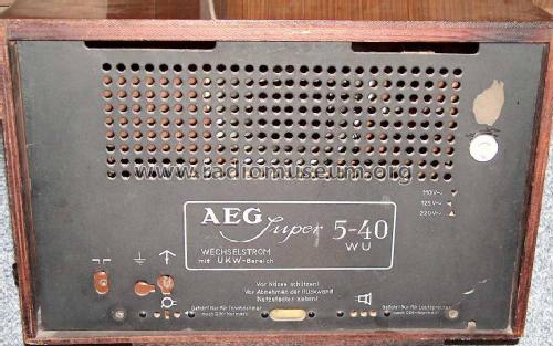 5-40WU; AEG Radios Allg. (ID = 51118) Radio