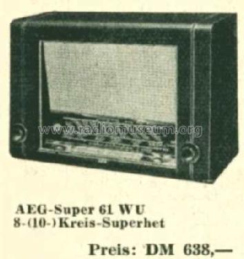 61WU; AEG Radios Allg. (ID = 514511) Radio