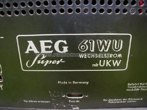 61WU; AEG Radios Allg. (ID = 623737) Radio