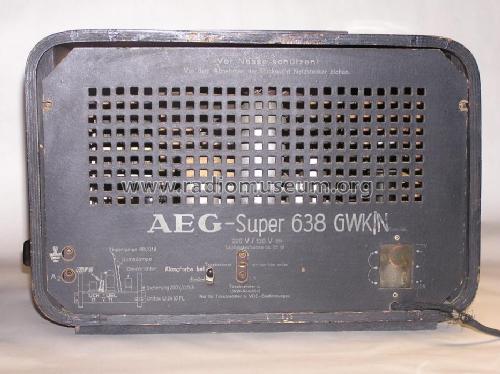 638GWK/N; AEG Radios Allg. (ID = 36774) Radio