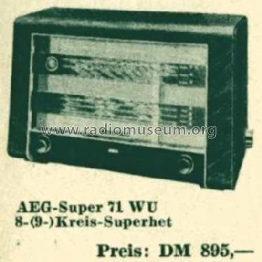 71WU; AEG Radios Allg. (ID = 514512) Radio