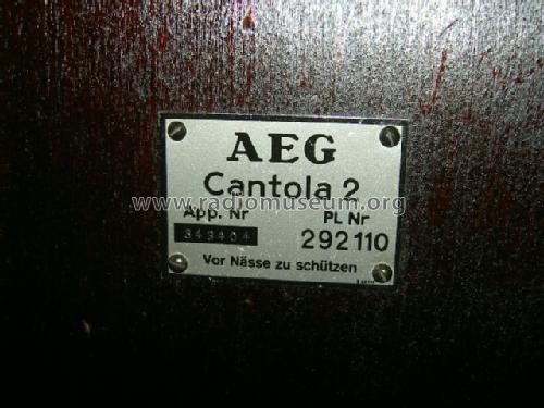 Cantola II; AEG Radios Allg. (ID = 289500) Speaker-P