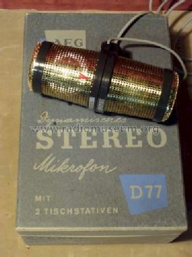 Dynamisches Stereo Mikrofon D77; AEG Radios Allg. (ID = 1514271) Mikrofon/TA