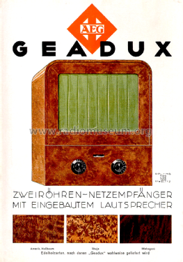 Geadux W; AEG Radios Allg. (ID = 2846701) Radio