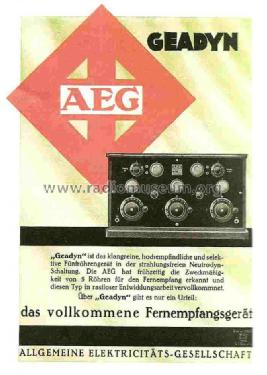 Geadyn BL ; AEG Radios Allg. (ID = 675472) Radio