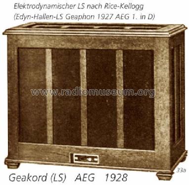 Geakord G; AEG Radios Allg. (ID = 707613) Parlante