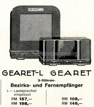Gearet 31WL ; AEG Radios Allg. (ID = 2029359) Radio